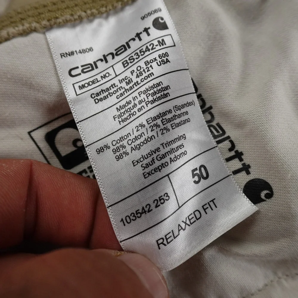 Carhartt‎ Shorts Mens 50 Brown Tan Rugged Flex Relaxed Canvas Cargo Work Stretch
